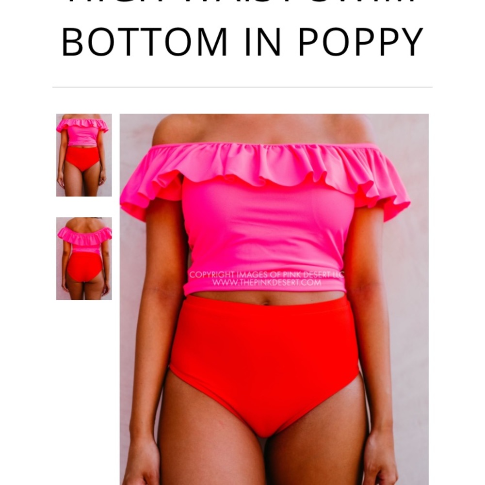 Pink Dessert high waisted bottom - Poppy